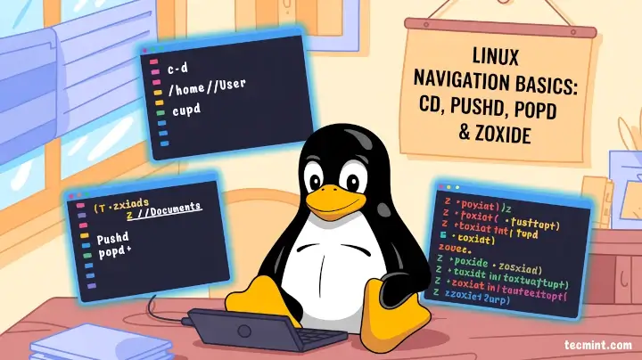 How to Use cd, pushd, popd, and zoxide in Linux How to Use cd, pushd, popd, and zoxide in Linux