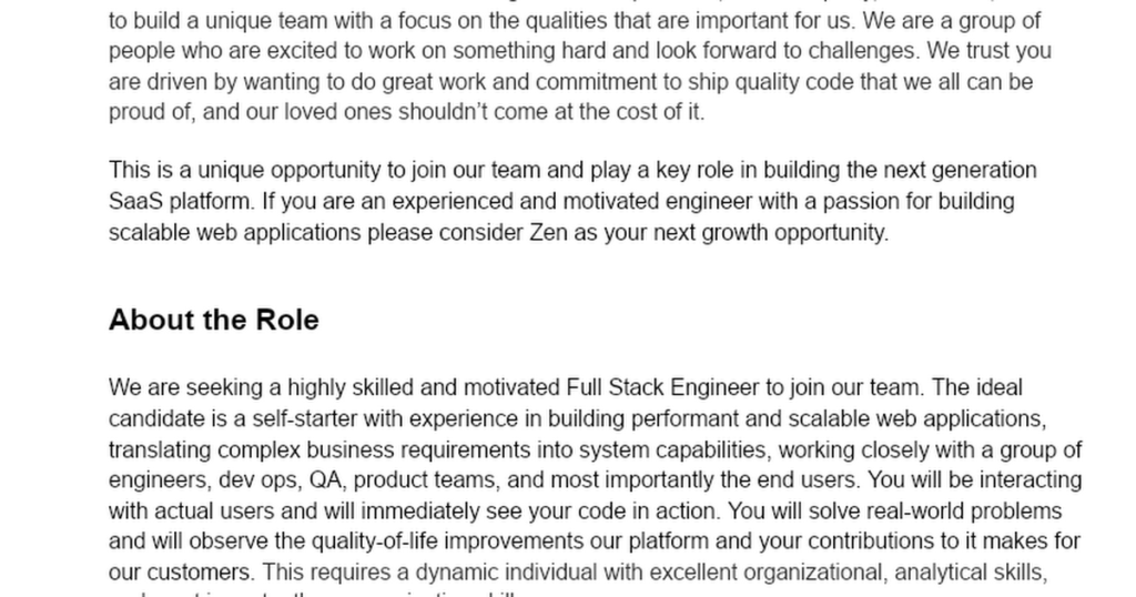 Full Stack Developer