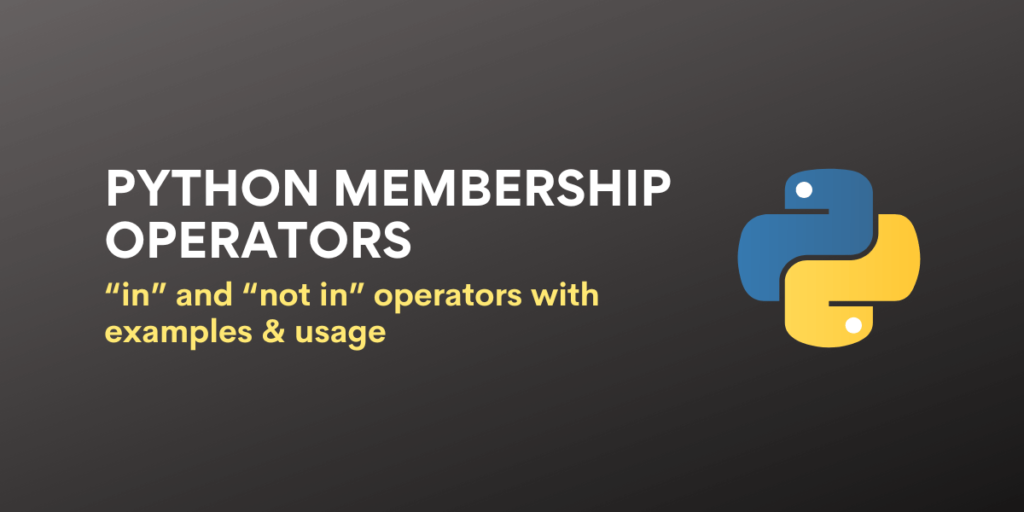 Python Membership Operators Thumbnail
