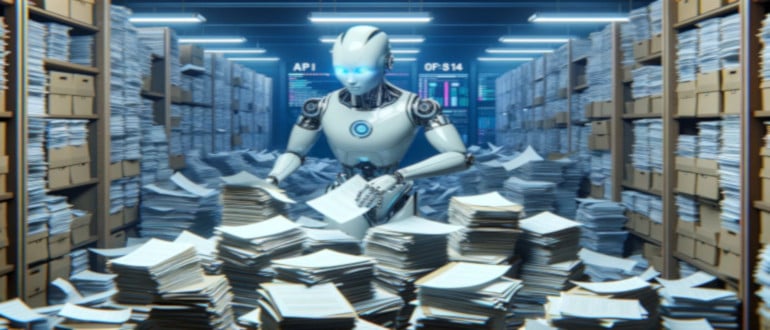 Are AI Agents the Future of DevOps Automation? software development, AI, AI, agents, DevOps, Generative AI, API, ai robot sorting through records.