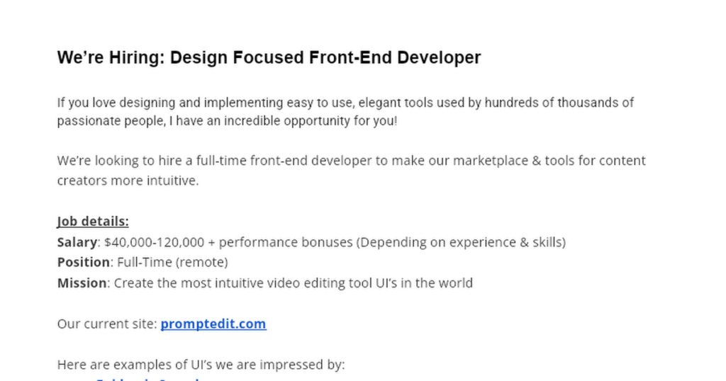 Design Focused Front-End Developer