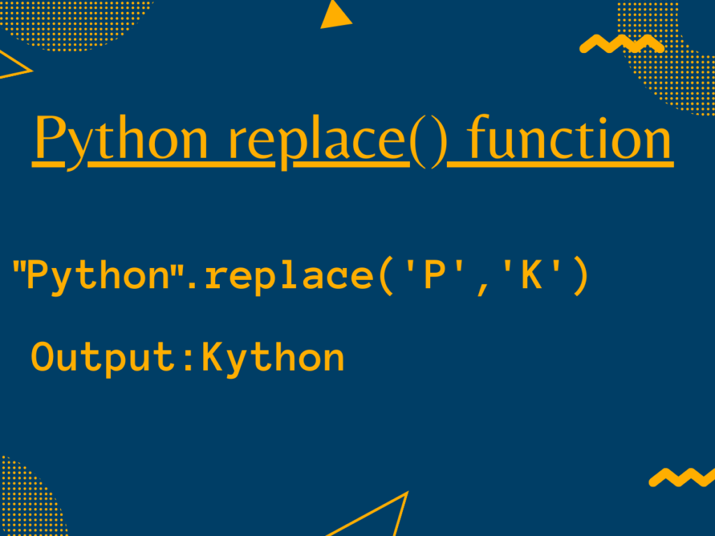 Python replace() function demonstration