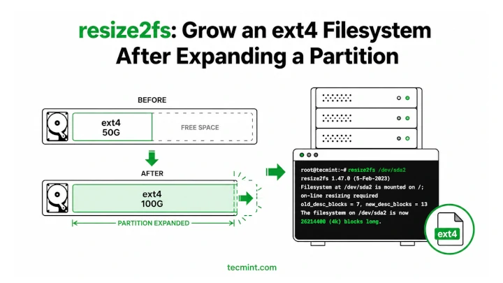 How to Resize an ext4 Filesystem with resize2fs on Linux How to Resize an ext4 Filesystem with resize2fs on Linux