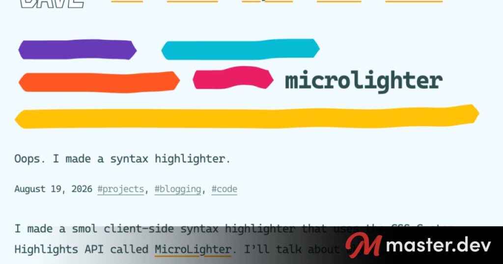 MicroLighter – Master.dev Blog MicroLighter – Master.dev Blog