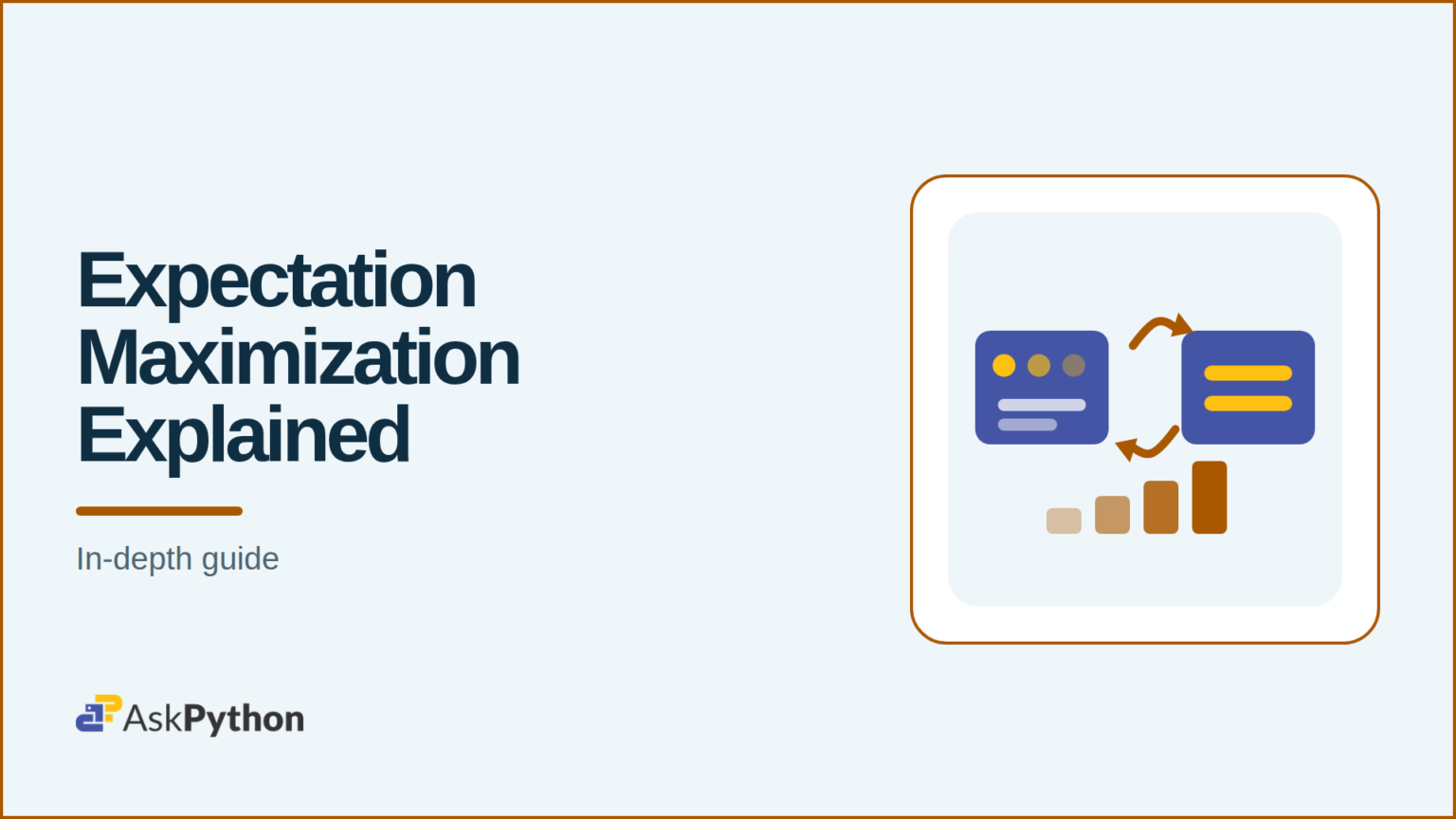 EM Algorithm: Run It and Know When to Trust It AskPython featured banner: Expectation Maximization Explained