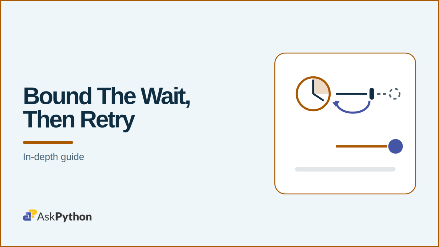 AskPython featured banner: Bound The Wait, Then Retry
