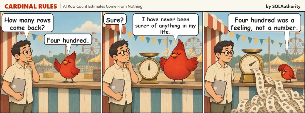 AI Row Count Estimates Come From Nothing SQLAuthority with Pinal Dave