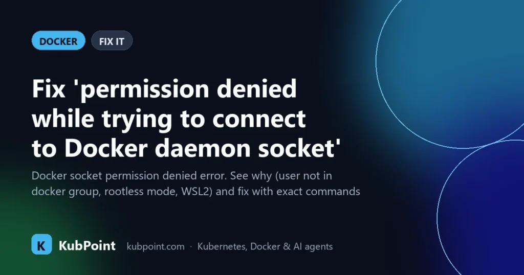 Fix 'permission denied while trying to connect to Docker daemon socket'