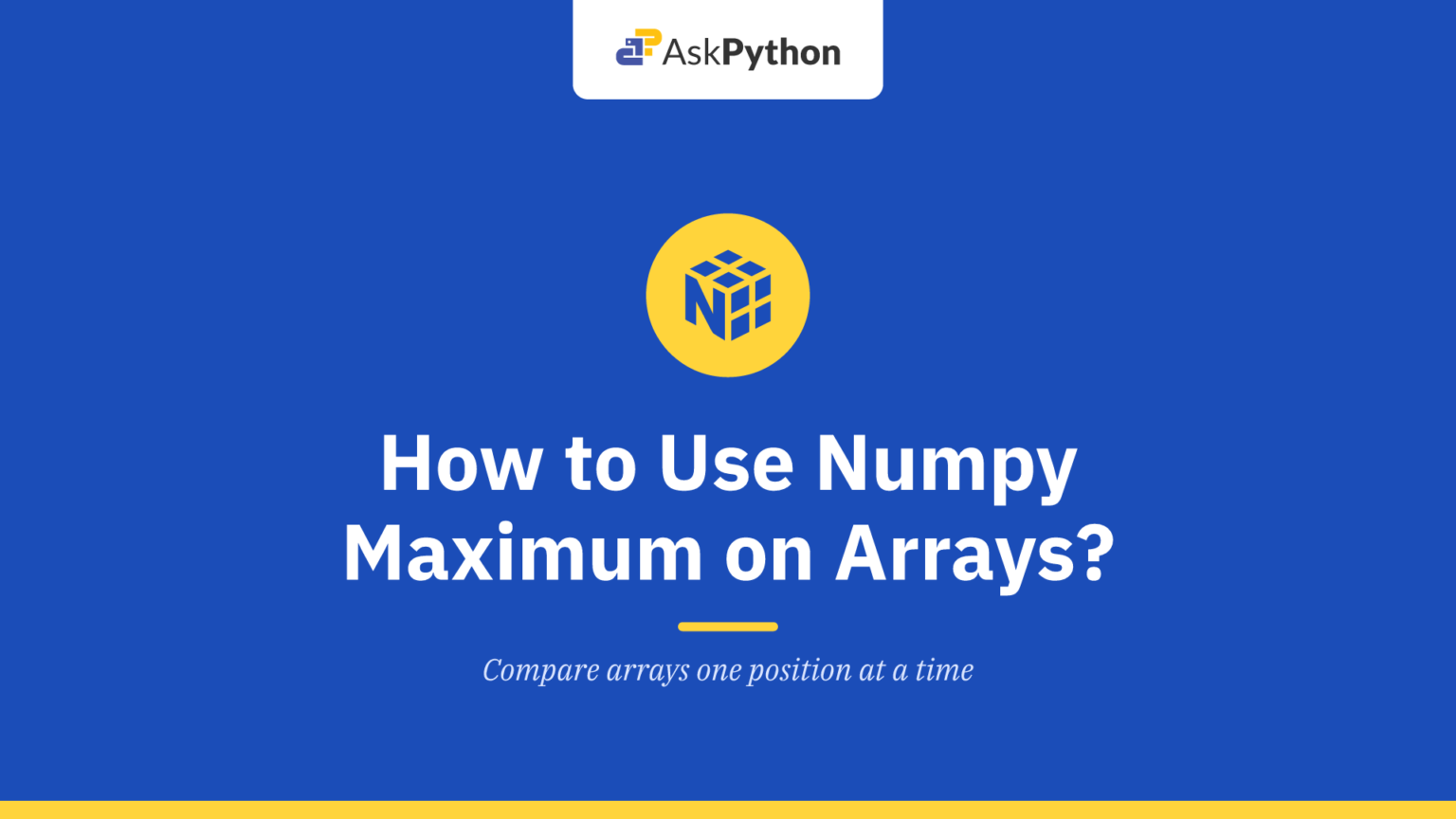 How to Use Numpy Maximum on Arrays?