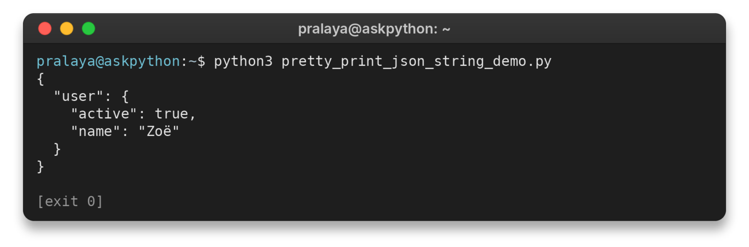 Pretty Print JSON in Python Pretty Print JSON in Python