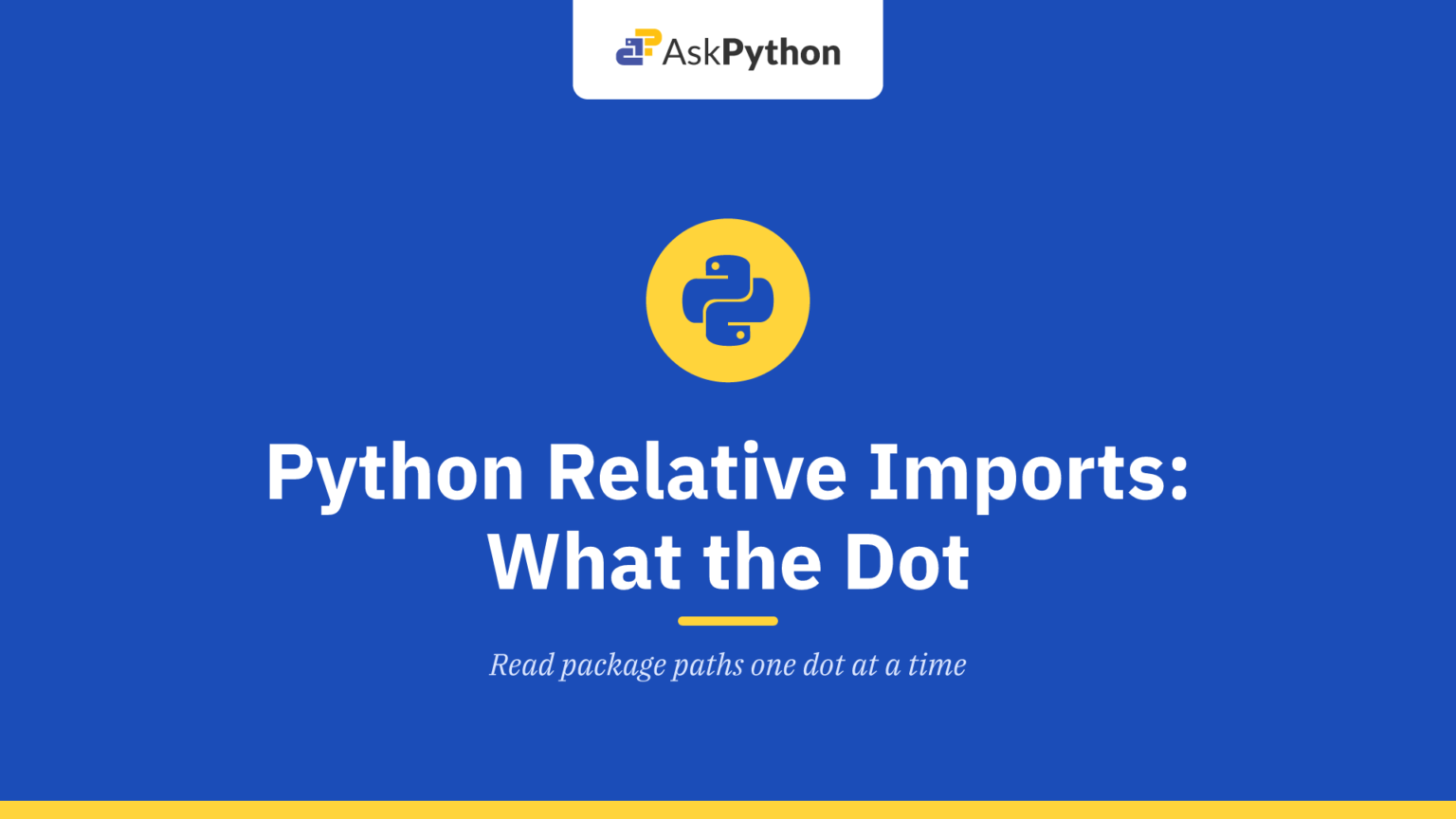 Python Relative Imports: What the Dot Means